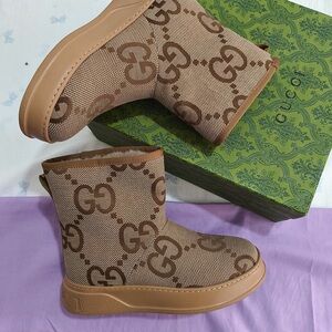 Gucci Fleece-Lined Warm Ankle Boots